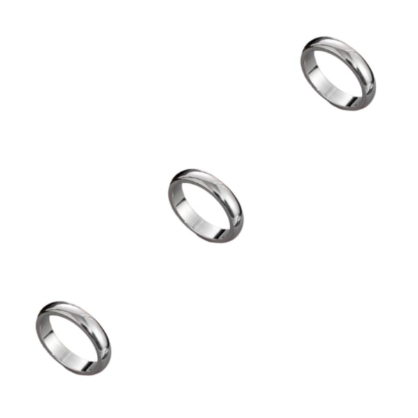 1/2/3/5 Vuxna Ceremoni Ring Legering Modern Ringar Dekoration Silver Size 8 3PCS