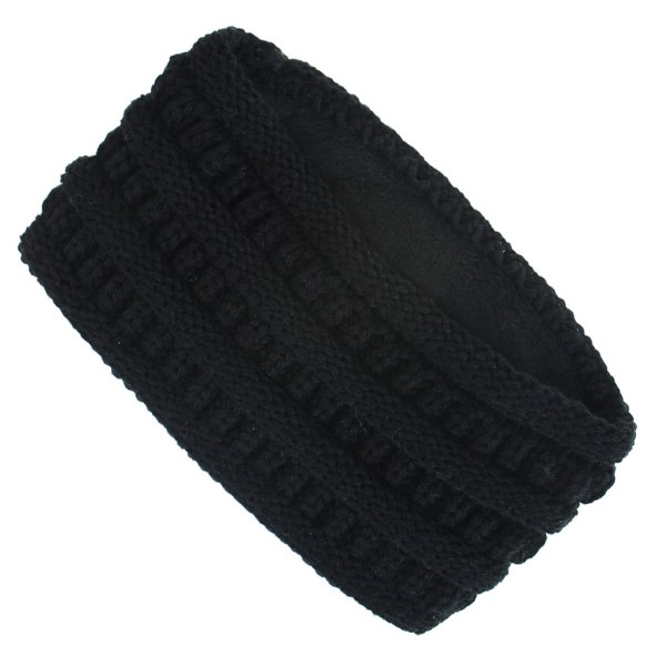 1/2/3/5 Fashionabla multifunktionella stickade pannband för kvinnor black 5Set