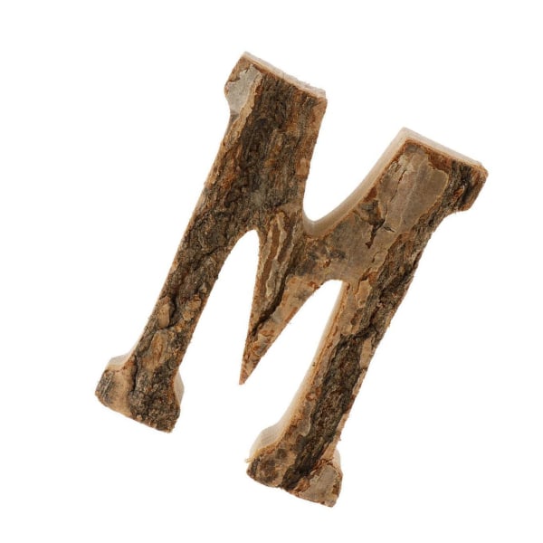 1/2/3/5 Handgjorda träbokstäver Dörrnummer Alfabetbokstav letter M 1Set