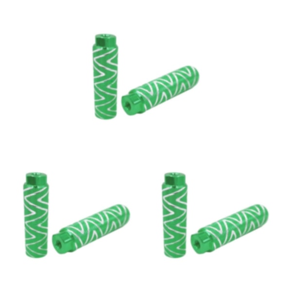 1/2/3/5 2 st aluminiumlegering cykelfotpinnar robusta och hållbara green 3Set