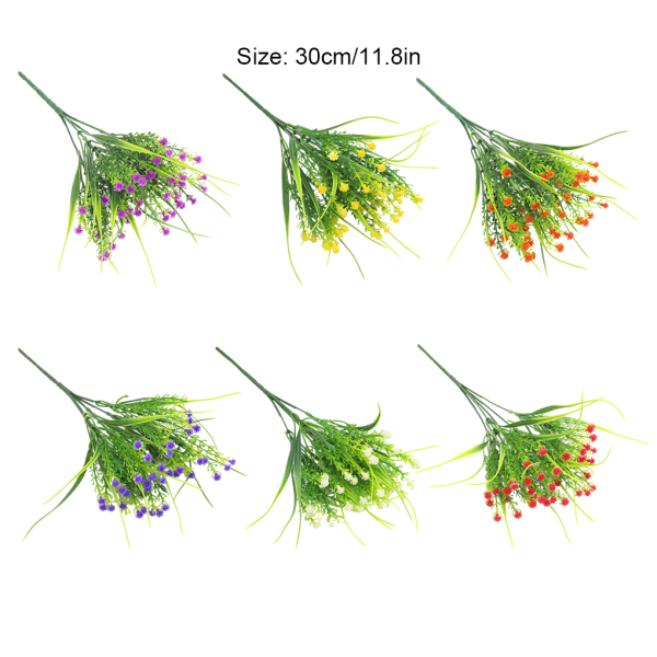 1/2 3x konstgjorda blommor Lågt underhåll inomhus eller utomhus yellow 1Set