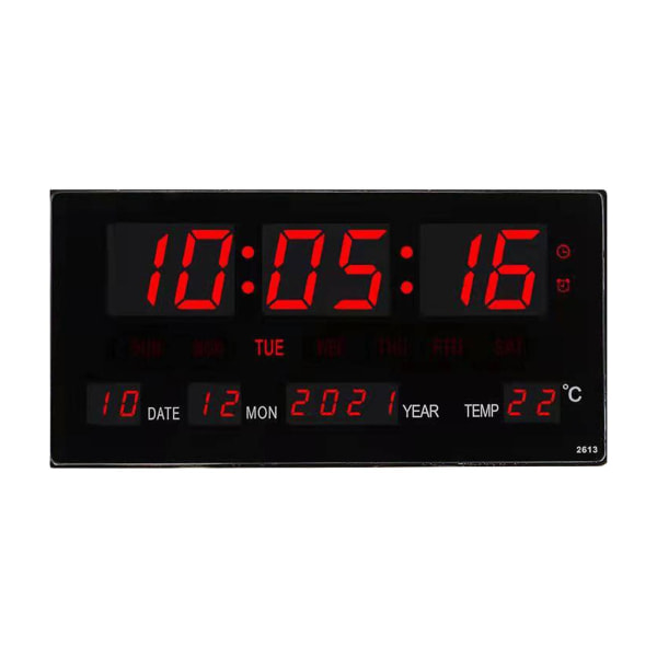 1/2 stor skärm digital väggklocka LED-skärm hem med 2PCS