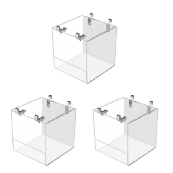 1/2/3 transparent färg fågelvattenbadkar Lätt att installera Bath Box 13*11*13CM 3Set