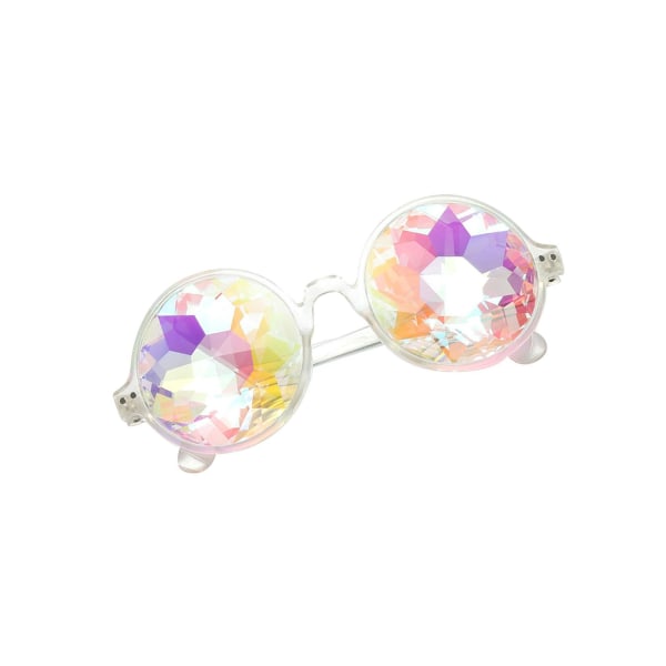 1/2/5 För Kaleidoscope Rave Glasögon Glasögon Prop för musik Clear 13.6cm 5Set