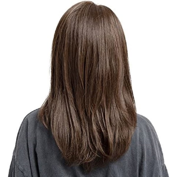 Riktigt hårstruktur för kvinnor lång rak peruk med naturliga Red