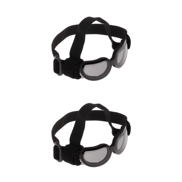 1/2/5 justerbara vindskyddsglasögon Pet Dog Eye Protection Black 2Set