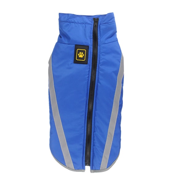 Vattentät hundjacka med reflekterande hundsäker på vinterpromenader Blue 2XL