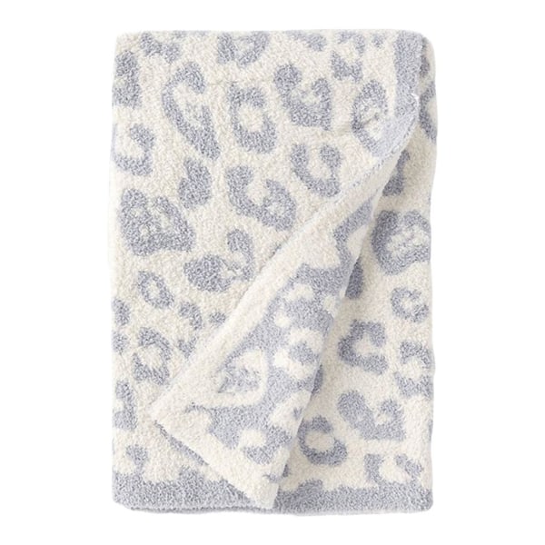 1/2/3 Throw Blanket Leopard Print Flanell Fleece Filtar Plysch white 51x71in 1Set