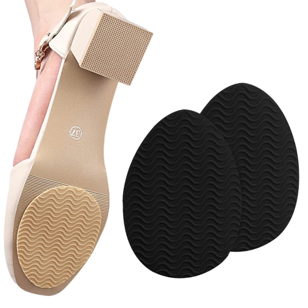 1/2/3/5 Non För Slip Shoe Pads Självhäftande gummi för hög Round Head Black 1Set