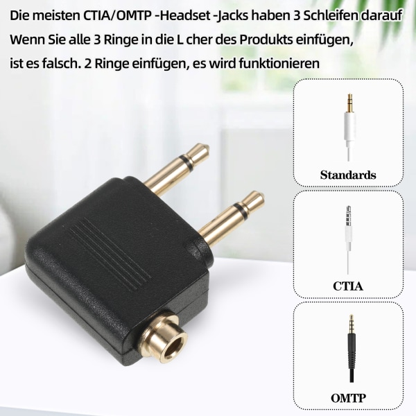 4pack/lot High Definition Audio Converter för flygplansresenärer