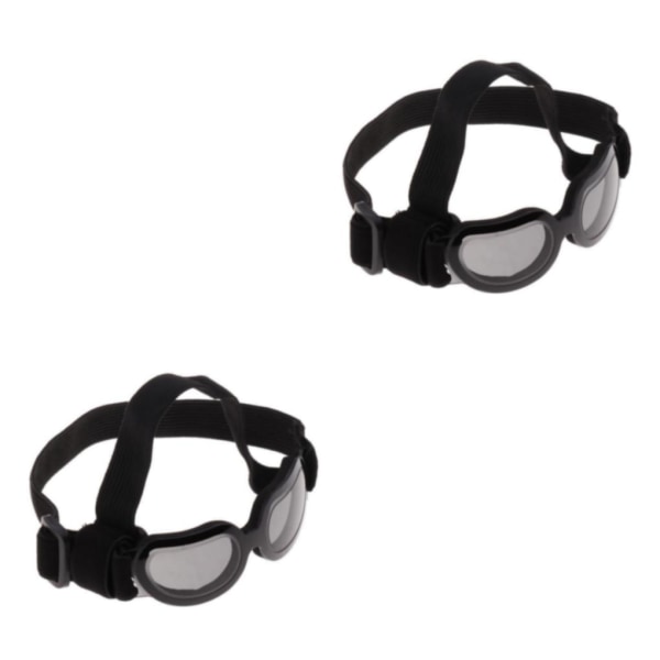 1/2/5 justerbara vindskyddsglasögon Pet Dog Eye Protection Black 2Set
