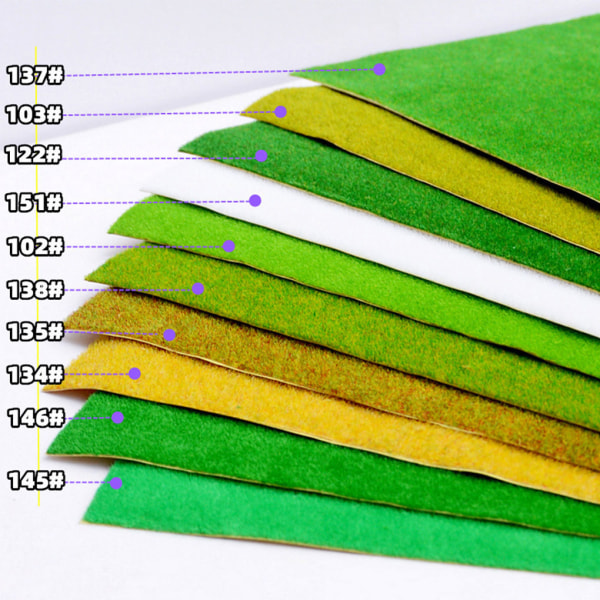1/2/3/5 PVC Lågt underhåll konstgräs gräsmatta för realistisk 102 light green 1Set