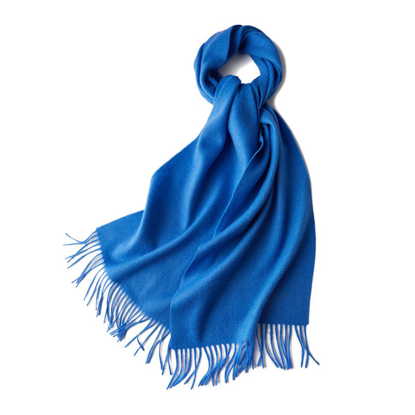 1/2/3 unisex halsduk med fransar Varm och mysig tubscarf för azure green 1Set
