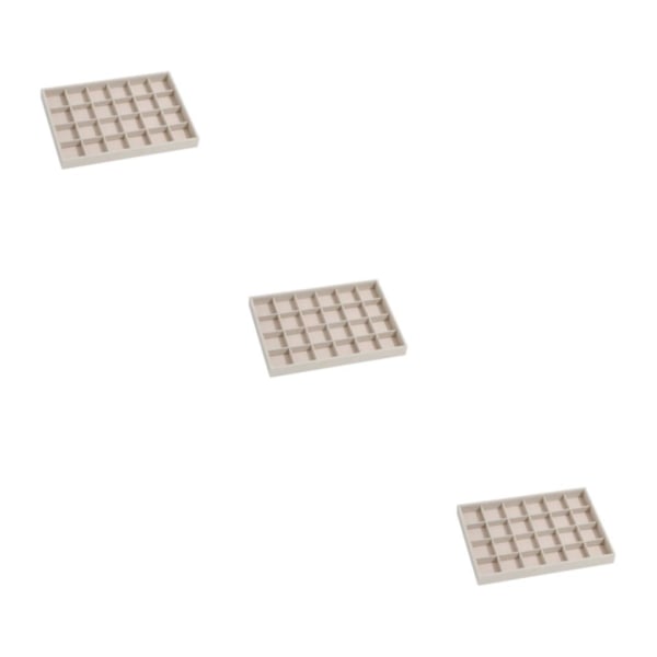 1/2/3 sammetsvisningsbricka Hållbar och utsökt hantverksbred Beige 3Set