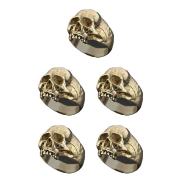 1/3/5 punkring för gotiska tillbehör Lämplig för Halloween Gold 11 5Set