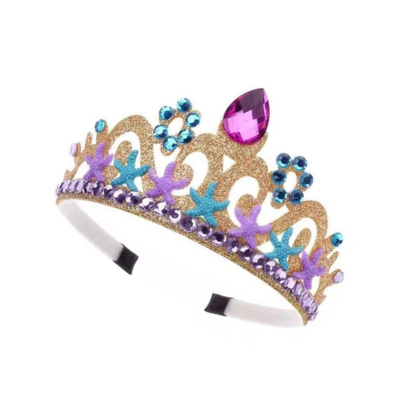 1/2/3 Crystal Girl Kids För Crown Dance Teens Costume Headdress Gold 12cm Dia 1Set