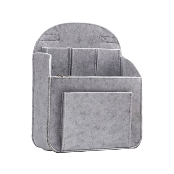 Premium filt ryggsäck Organizer för organisation Light grey L