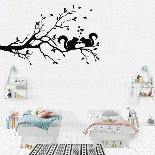 Kreativ trädgren väggdekal för sovrum och vardagsrum