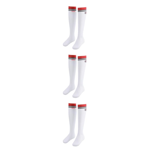 1/2/3/5 Women's För Golfstrumpor Oversockor Lår High Stripes Red 46-55cm 3Set