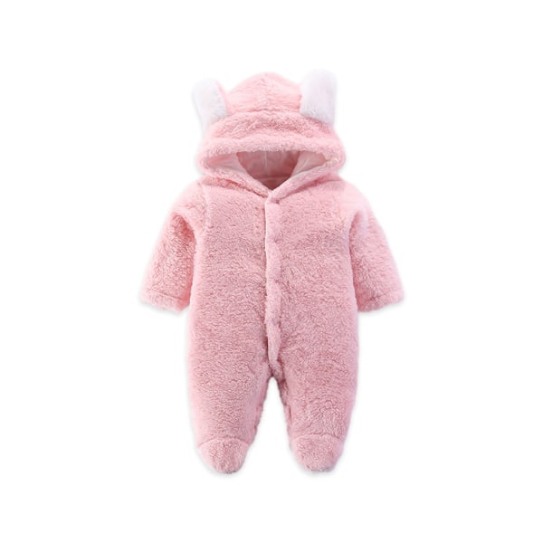 Baby i bomullsflanell värmer och håller sig mysiga hela vintern pink-59cm