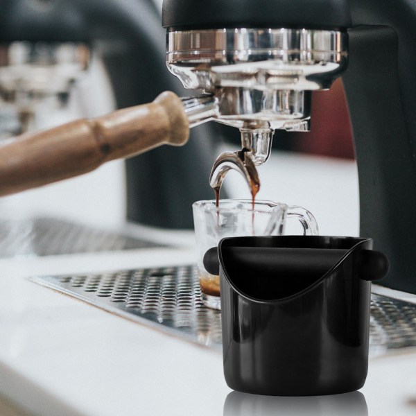 Kaffeavfallsbehållare Platssparande Kompakt Robust för hotell Black 13 x 12.6cm