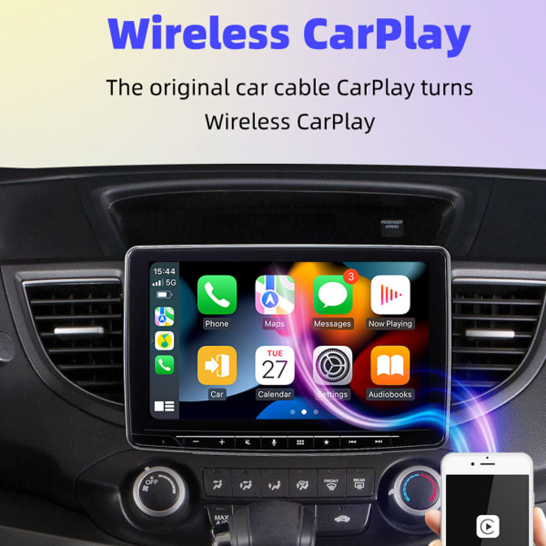 ABS Wireless Car Play Car Adapter För Carplay Adapter Adapter Type-C