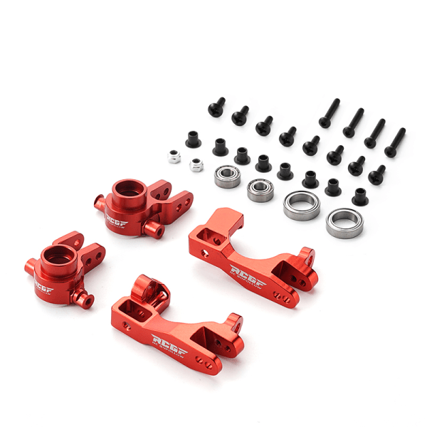 4st 1/10 Styrservo Saver Komplett aluminiumlegering Hög Red