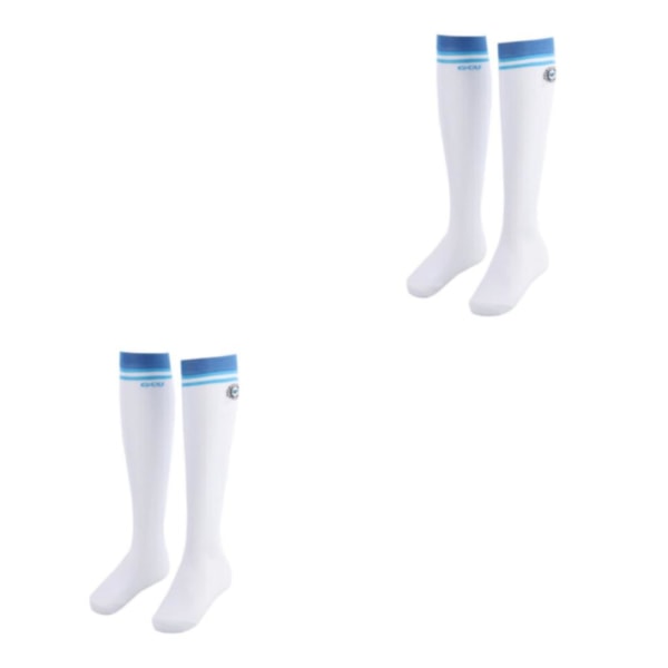 1/2/3/5 Women's För Golfstrumpor Oversockor Lår High Stripes Blue 46-55cm 2Set