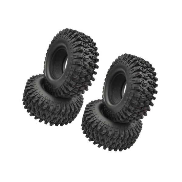 4X RC gummihjul och däck för 1/10 Axial SCX10 90046 90047 Black 108mm