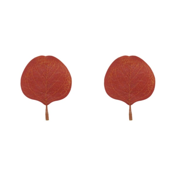 1/2/3/5 50x realistiska konstgjorda eukalyptusblad för inomhus eller maple-leaf red 2Set
