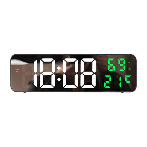 Gymtimer med stor LED digital display - spegelyta Black+White+Green