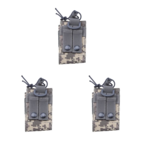 1/2/3/5 Radio Intercom Bag Interphone Magazine Pouch Hunting Grey Camouflage 3PCS