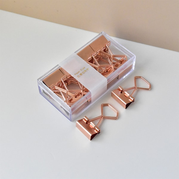 1/2/3/5 12 st Klipppapper med lätthet - metallpärmklämmor för brilliant Rose Gold 5PCS