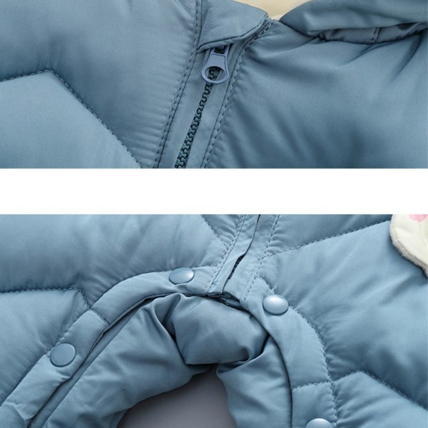 Supervarm baby vinter jumpsuit för pojkar och flickor vinter green+70cm