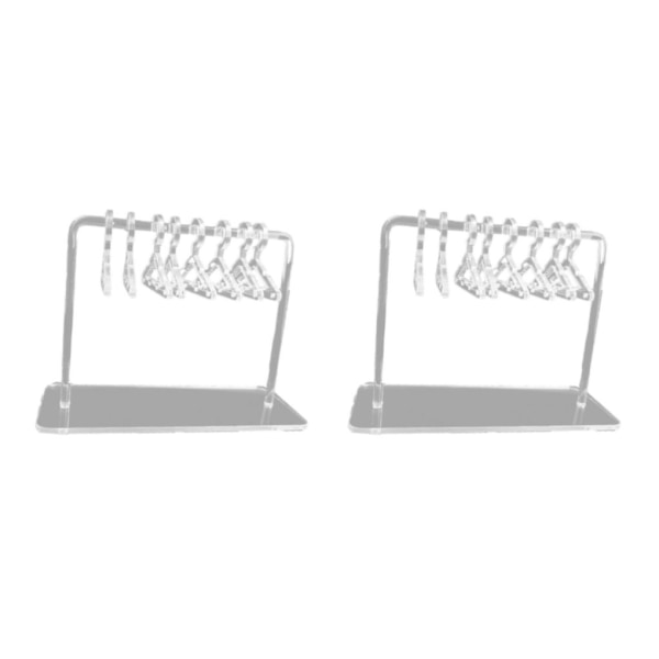 1/2/3 Söt Örhänge Display Stand Mini klädhängare Rack Dekor för Clear 15 x 6 x 11cm 2Set