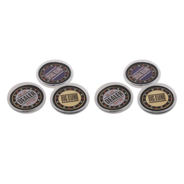 1/2/5 1 Dealer 1 Small Blind 1 Big Blind För Poker Chips Set 2Set