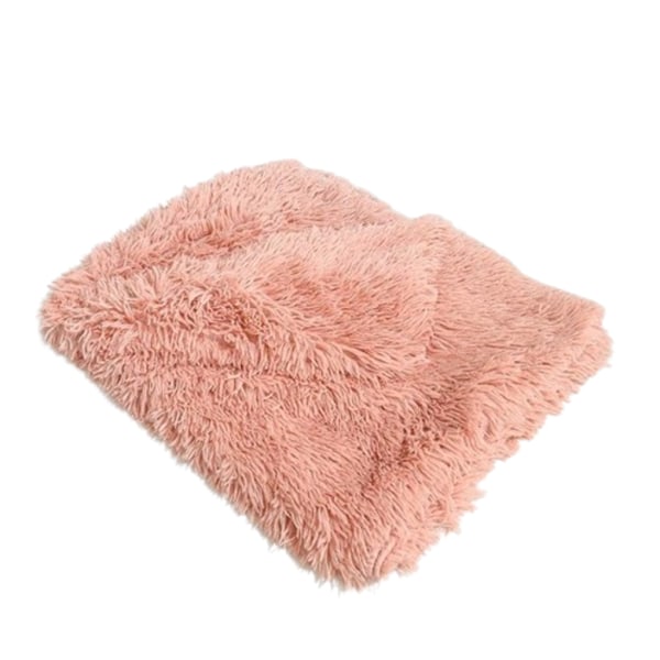 Mjukt och bekvämt plysch katthundtäcke Mysigt Sleep Fleece Pet Pink