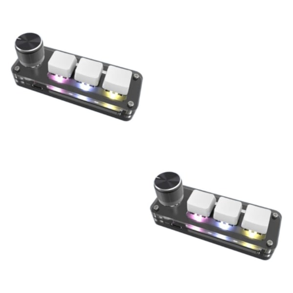 1/2/3/5 Tangentbordsuppgraderingsdelar Bärbar RGB LED för MacOS White 99.2x35.2x37mm 2Set