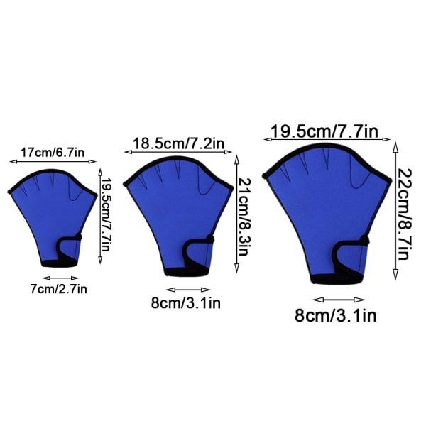 2st utsökt hantverk och hållbarhet Nylon simhandskar Black M