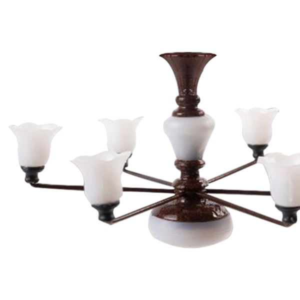 1/2/3 Modern Miniatyr Ljuskrona Celing Lampa Modell Layout Dekor Bronze White Light 8.2x4.5cm 1Set