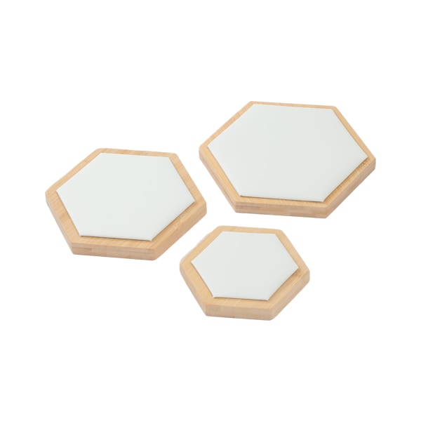 1/2/3 3pack/lot Utsökt Craft Hexagon Armband Display bricka White 1Set