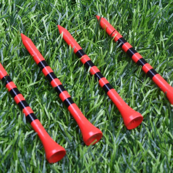 1/2/3/5 100st Bamboo För Golf Tees Stripe Mark Scale High 70mm Red 1Set