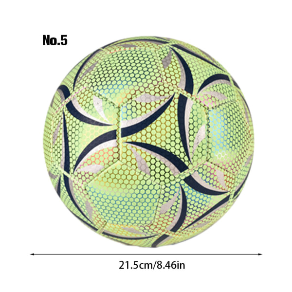 PU-lysande fotboll med moderiktigt mönster för natten Size 5