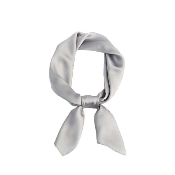 Kvinnor Satin Square Silk Hår Scarf Mjuk Och Bekväm Kvinnor Light gray