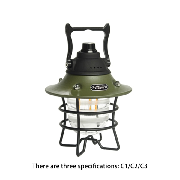 1/3/5 metall LED hängande justerbar tältljus ficklampa USB type2 1 Pc