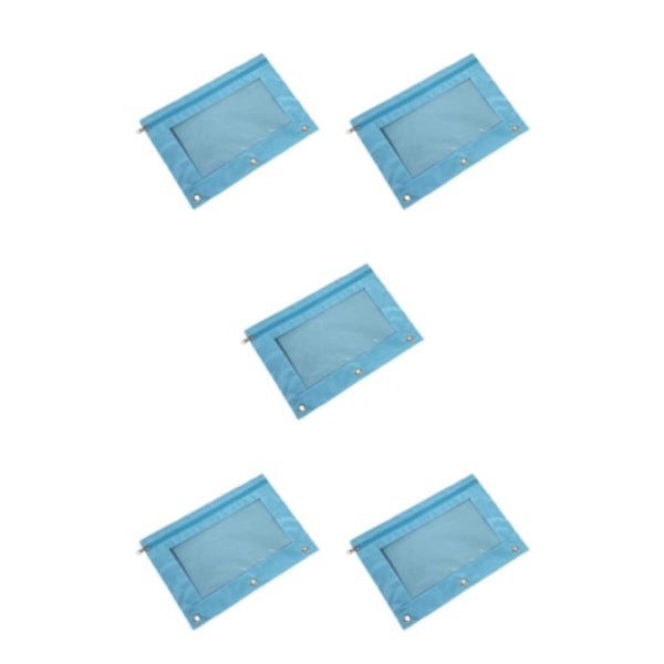 1/2/3/5 Bärbar dragkedja för förvaring av filer och dokument Sky Blue 5Set