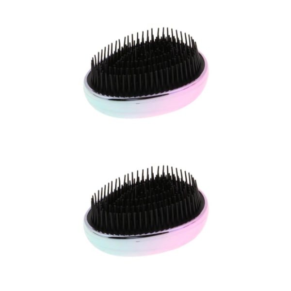 1/2/3/5 Portable Pocket Detangle Hair Brush Kam för kvinnor Multicolour 9 x 4.5cm 2Set