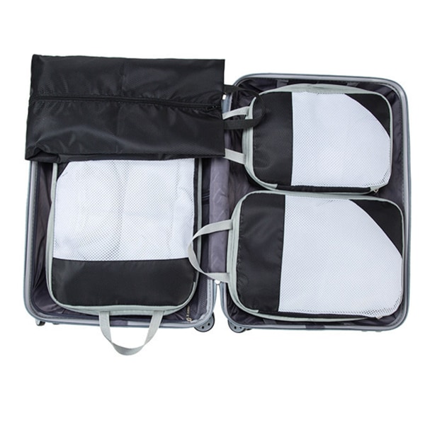 1/2 4 stycken Pack Like Pro Travel Compression Packing Cubes Set dark blue 1Set