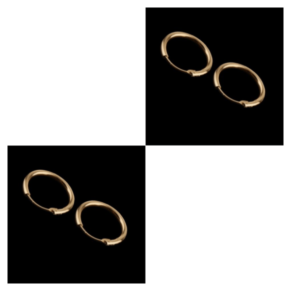 2/3 12 mm x 1,5 mm gångjärnsförsedda sovörhängen Hoops Kopparörhängen 2Set