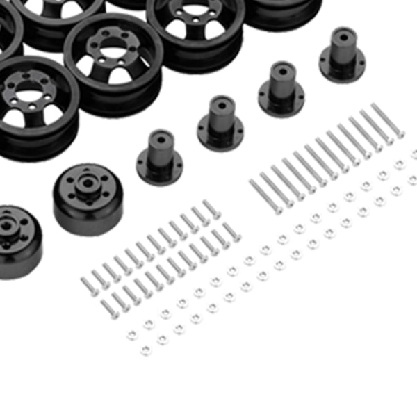 RCGOFOLLOW 10-delad plast, aluminiumlegering hållbara hjulfälgar Red